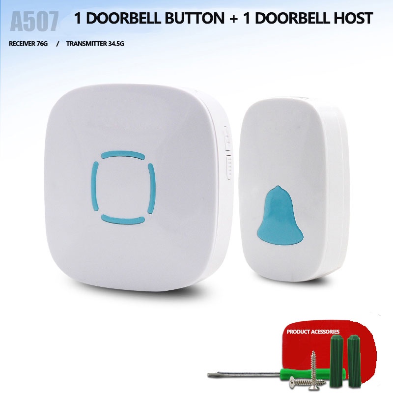 Bel Pintu Wireless Doorbells Waterproof 36 Nada 1 Receiver - A507