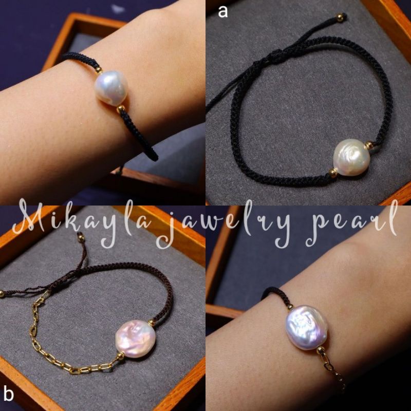 Gelang tali mutiara lombok|Gelang mutiara barouq