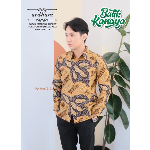 ARDHANI Batik Pria Berlapis Furing Bahan Katun Berkualitas Ekspor