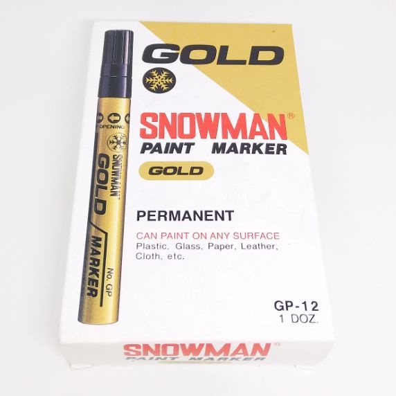 

[1 PAK] SPIDOL GOLD PAINT MARKER SNOWMAN GP-12 ORIGINAL (ISI 12 PCS)