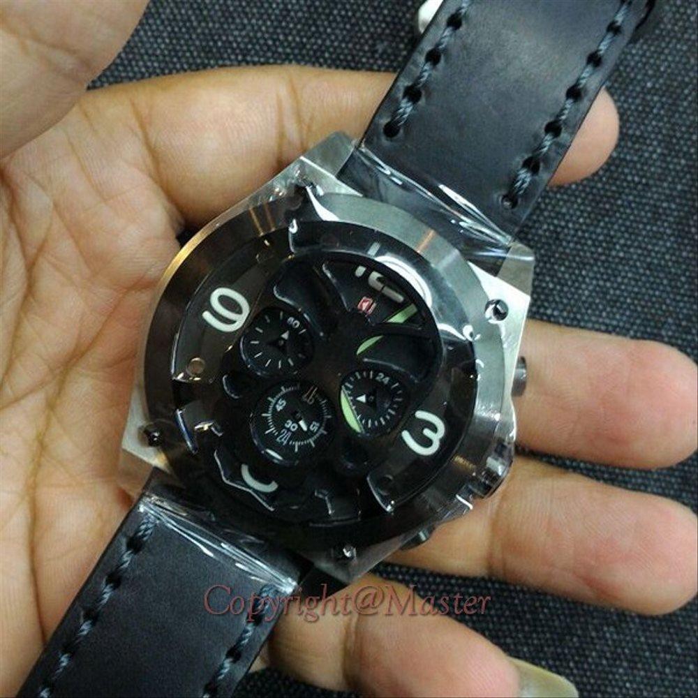 Diskon Jam Tangan Original Expedition E6699 Silver Black Leather Murah