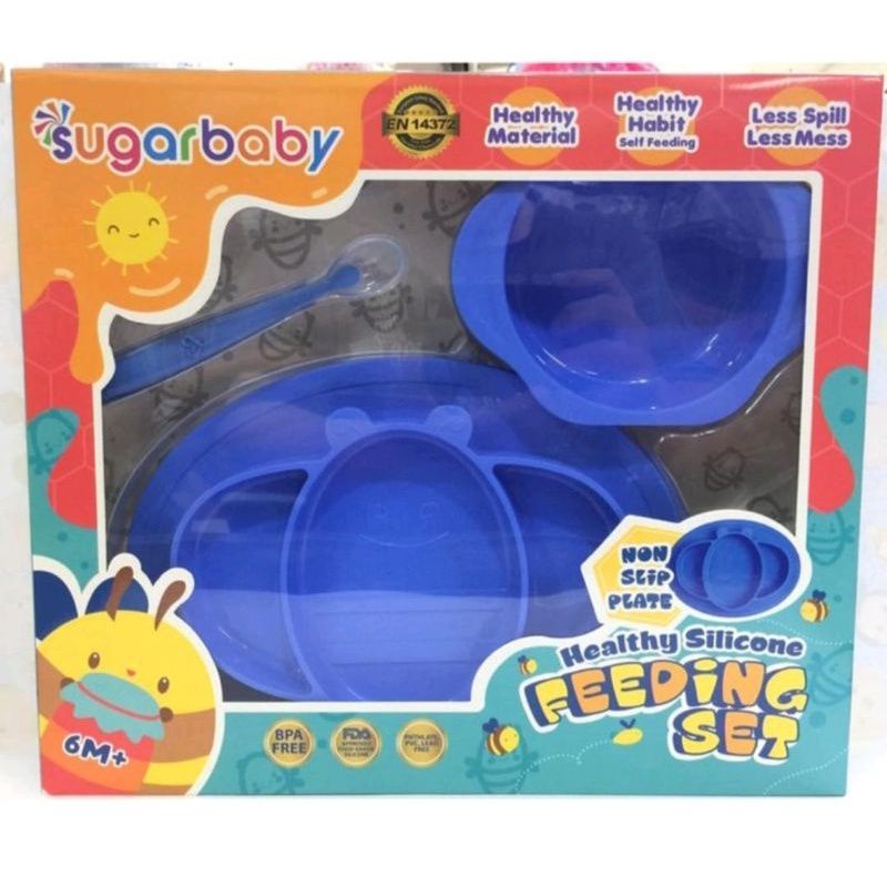 Sugar Baby Healthy Silicone Feeding Set (isi 3)