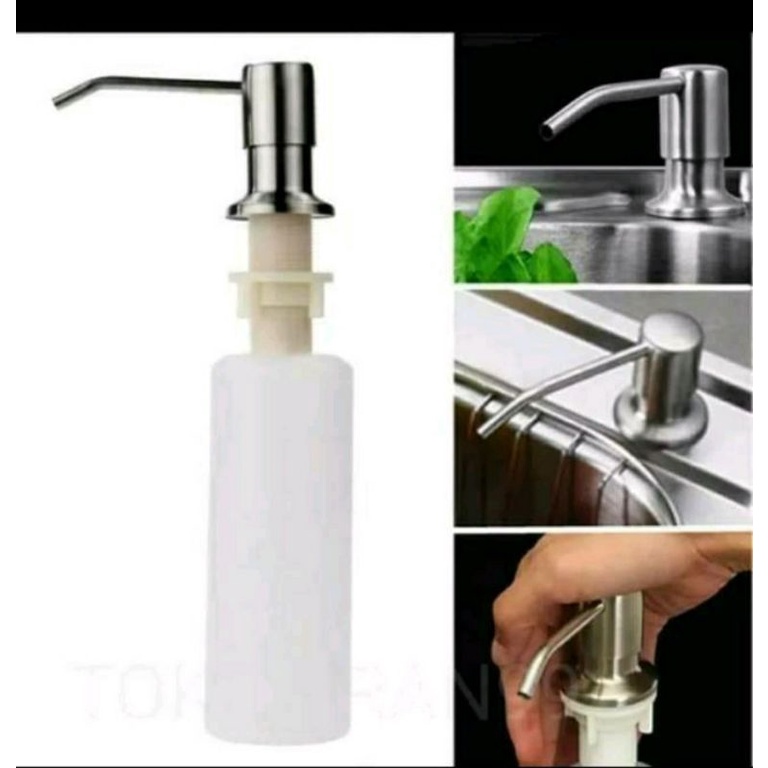 Tempat Sabun Cair Tanam/Soap Dispenser Tanam/Tempat Sabun Cair Kitchen Sink/Stainless Stell/Kuningan