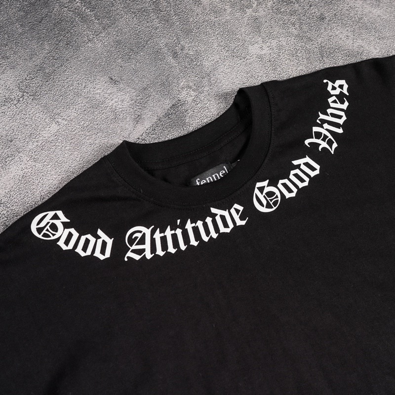 [N00398] Baju Kaos Oversized Distro Motif Good Attitude Good Vibes