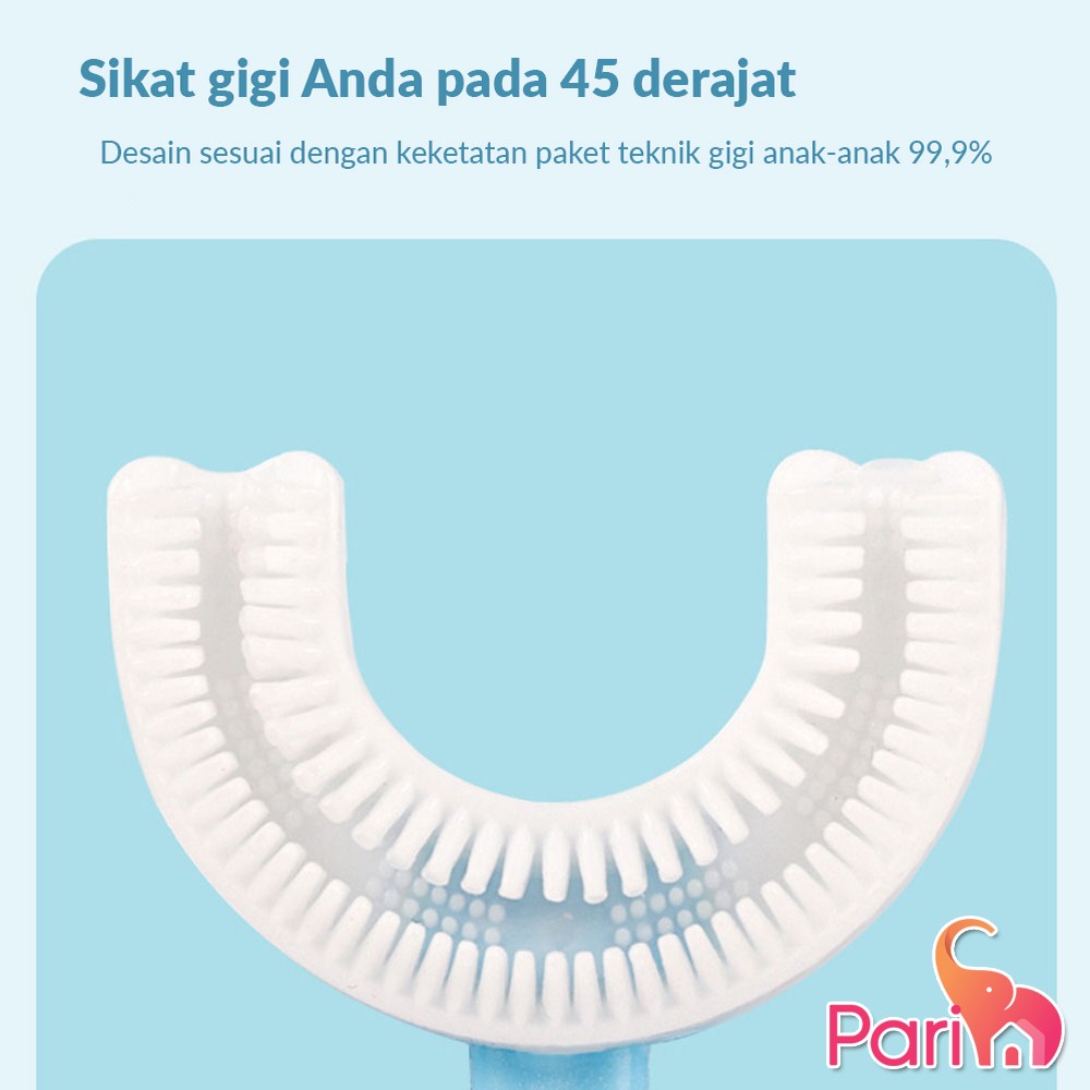 Sikat Gigi / tooth brush anak bentuk U Bahan silikon 2-6 Tahun