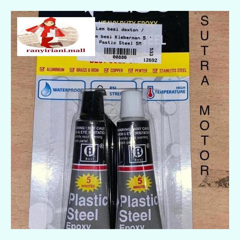 

510Fsjbran Lem Besi Dexton / Lem Besi Kleberman 5 ' Pastic Steel -00886 Rany5Ckhd