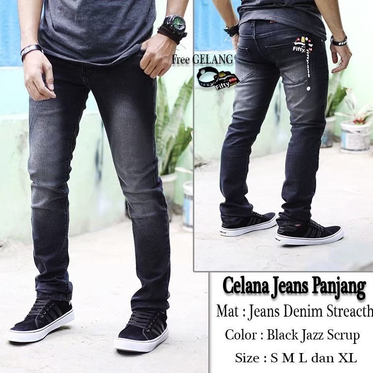 (COD) FIFTY ONE / CELANA JEANS PANJANG PRIA SLIMFIT / CELANA PANJANG ORIGINAL / CELANA PANJANG PRIA