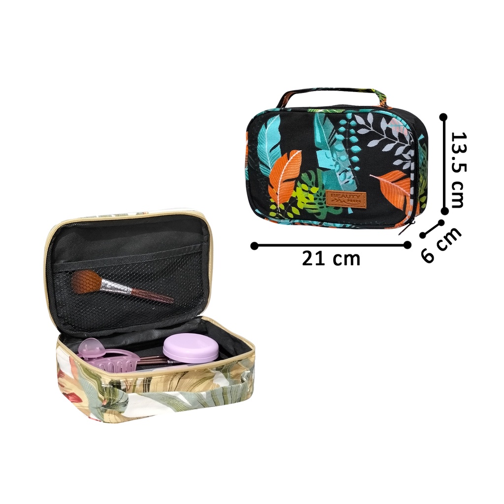 Pouch make up travel organizer motif tas kosmetik small make up organizer bag tas make up murah