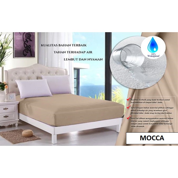 Theora Seprei Waterproof Anti Air Ompol Polos Warna2 | Seperei Anti Air  | Seprai Waterproof Murah