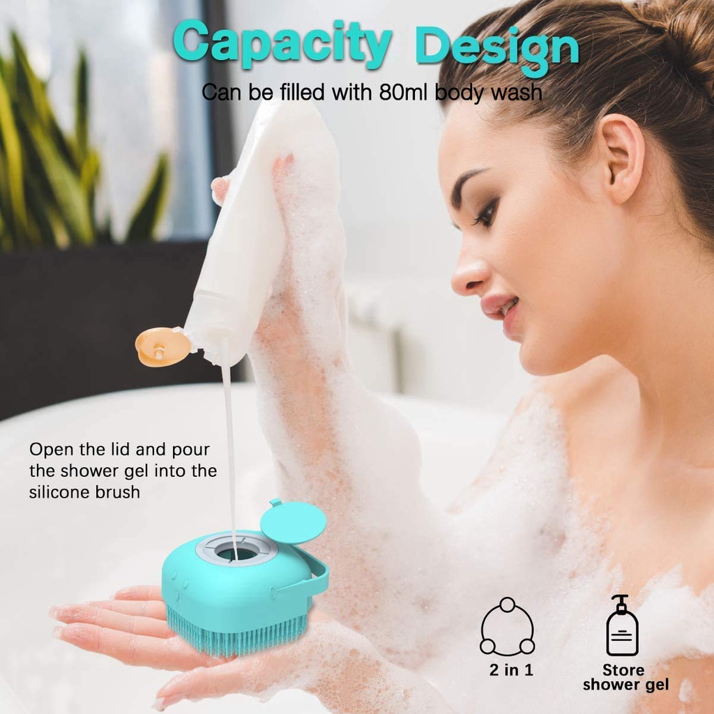 Sikat Mandi Silikon Lembut Soft Silicone Massage Bath Shower Brush