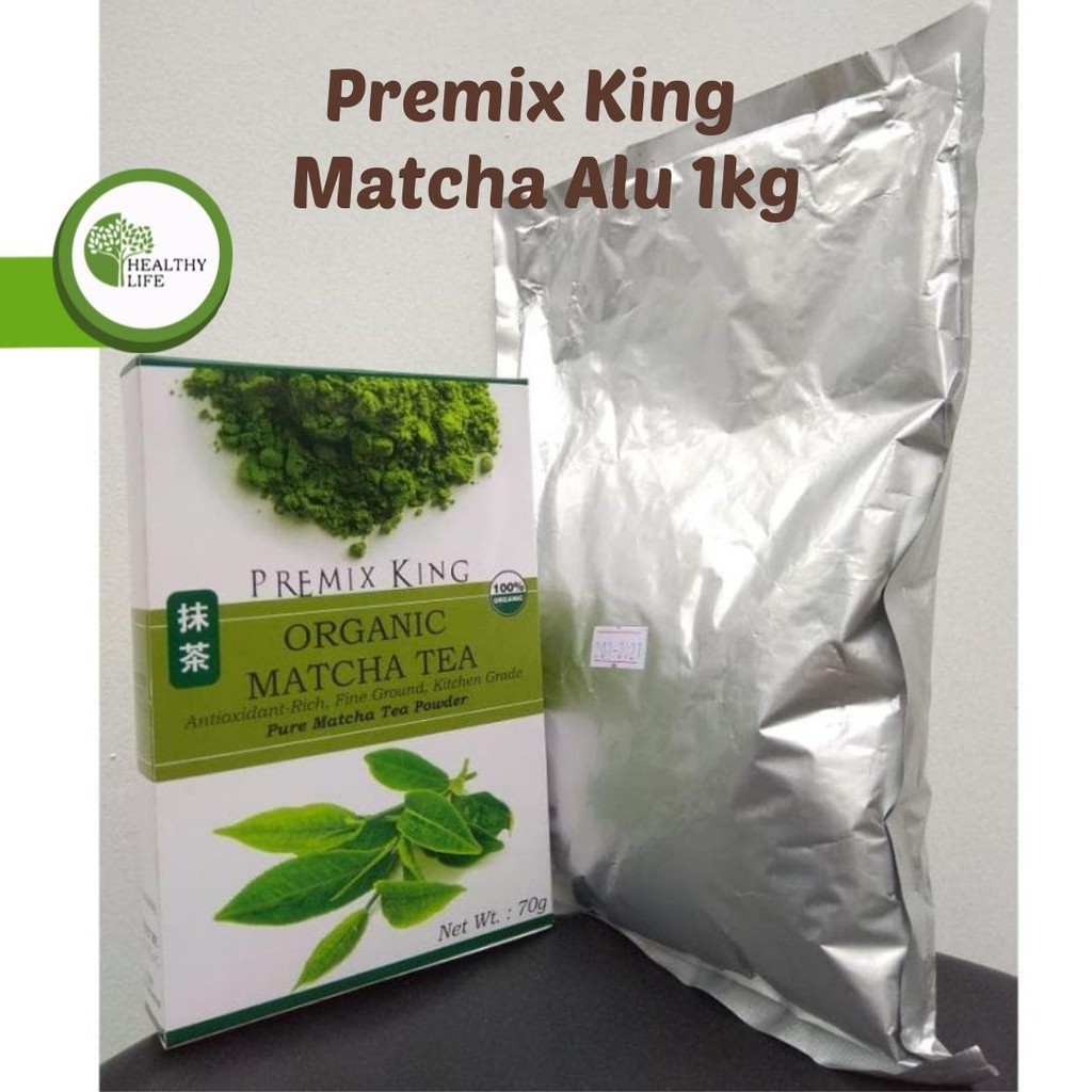 PREMIX KING ORGANIC MATCHA/HOJICHA TEA ALUMUNIUM 1Kg