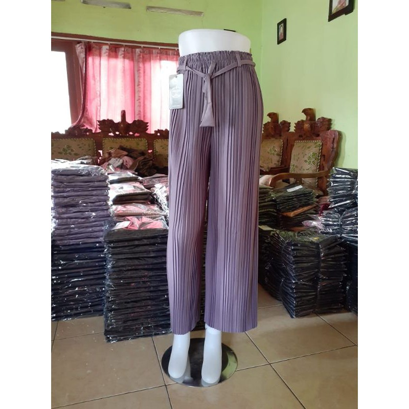 kulot plisket premium warna Lilac terlaris