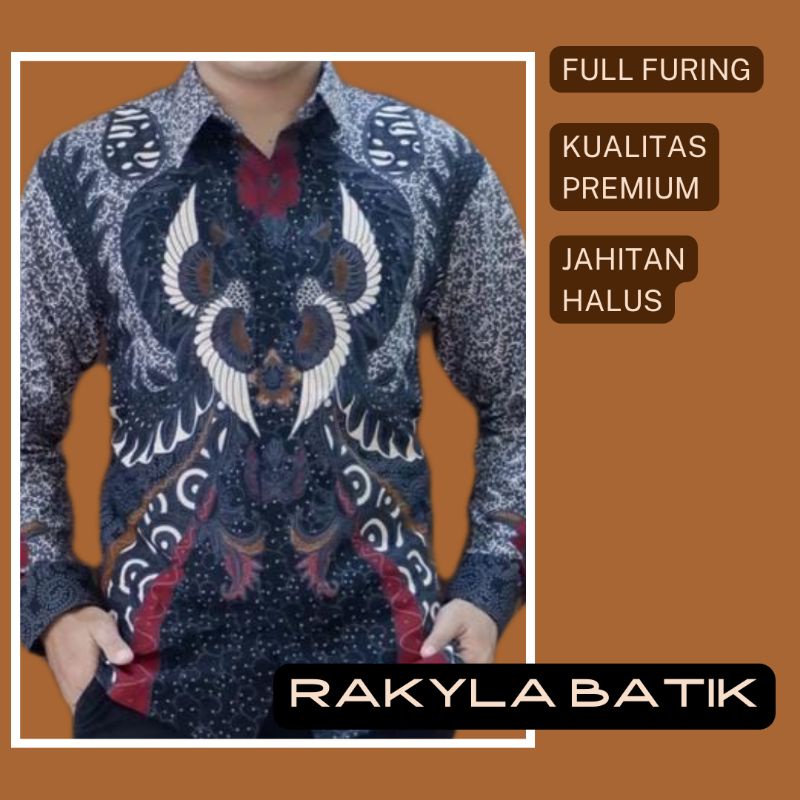 KEMEJA BATIK PRIA PREMIUM FURING KAIN BATIK SARIMBIT BATIK TULIS