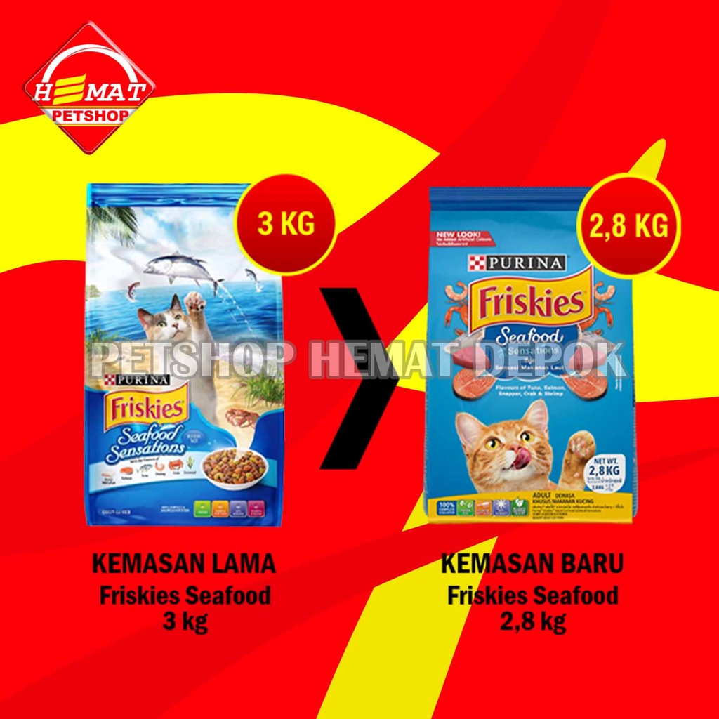 Friskies Adult Seafood Sensations 2,8 kg Makanan Kucing Fresh Pack