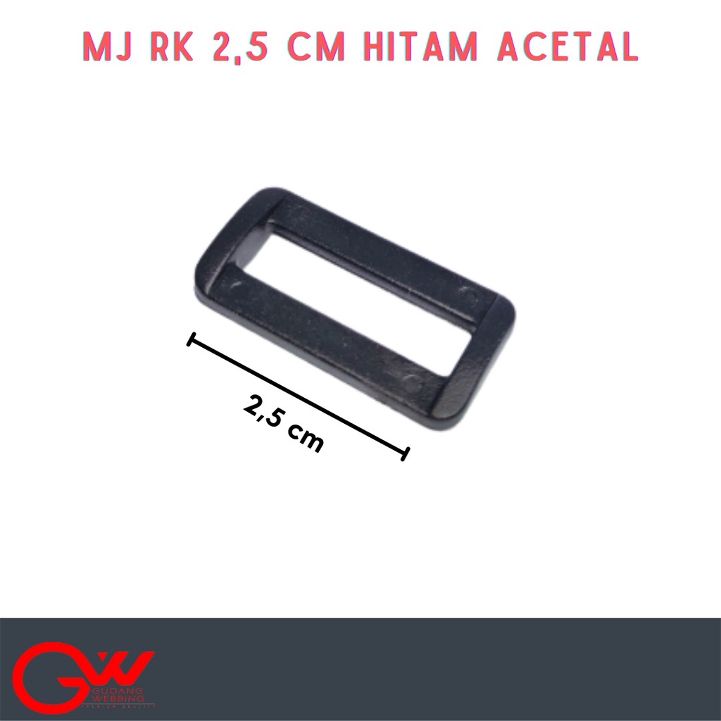 RING KOTAK PLASTIK / MJ RK 2,5 CM HITAM - ECERAN