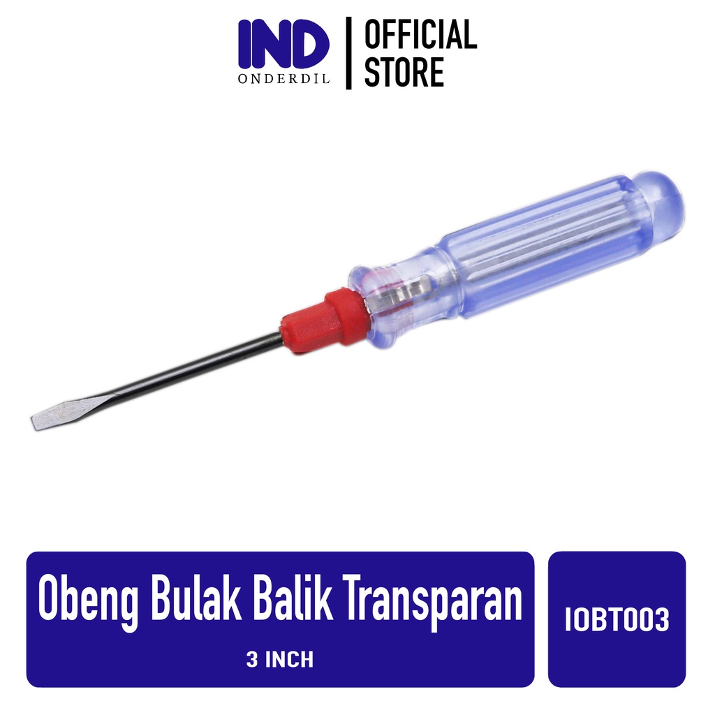 Obeng Transparan-Bening 2 Way Bolak-Bulak Balik-BB 3 Inch Plus-Ples Minus-Mines + -