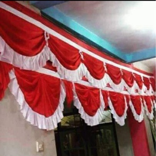 Jual Umbul Umbul Bendera Merah Putih Bekrond Karet 10 Gelombang 9 Meter ...