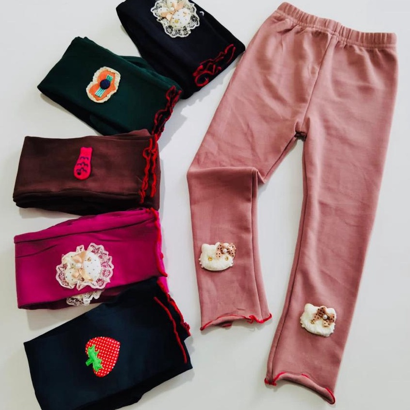 Grosir Ecer Legging Aplikasi Anak Perempuan Cewek Import MURAH