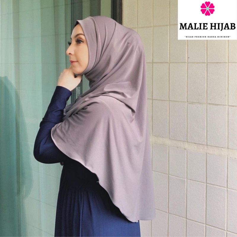 READY - Hijab Bergo Malay Jersey Premium Malie Instan Murah / Khimar Jihan (MJ)-7