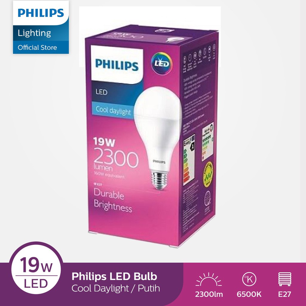 Philips LEDBulb 19W E27 6500K 230V Putih