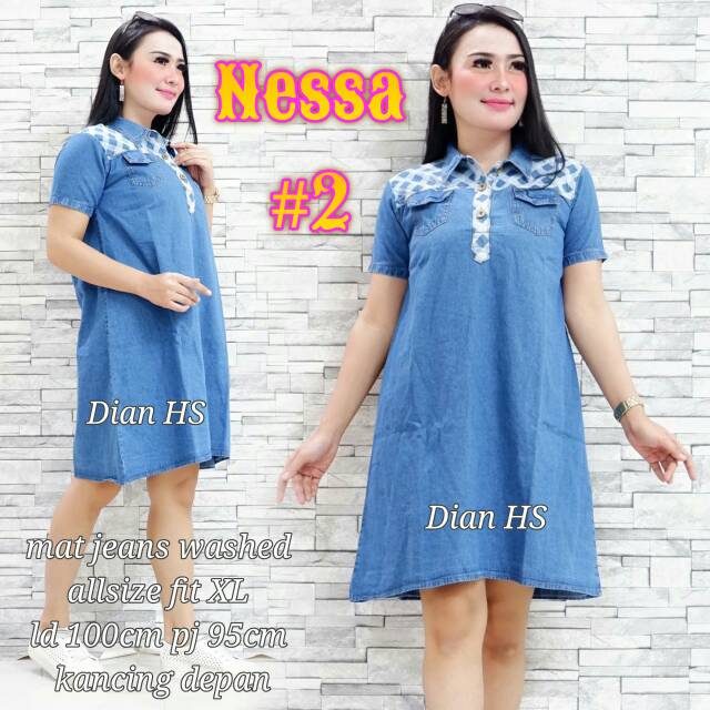 Nessa#2 dres jeans pendek