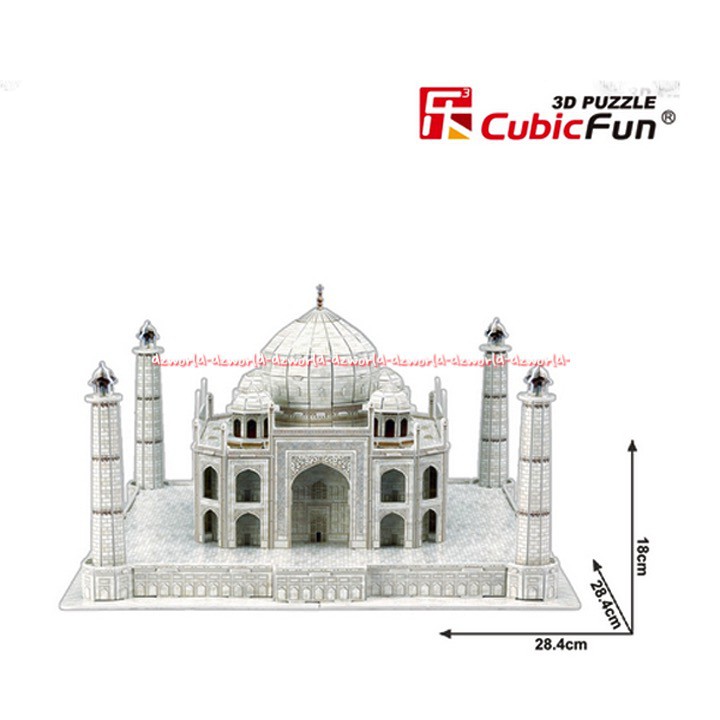 CubicFun Taj Mahal 3D Puzzle 87 Keping Mainan Susun Puzzle