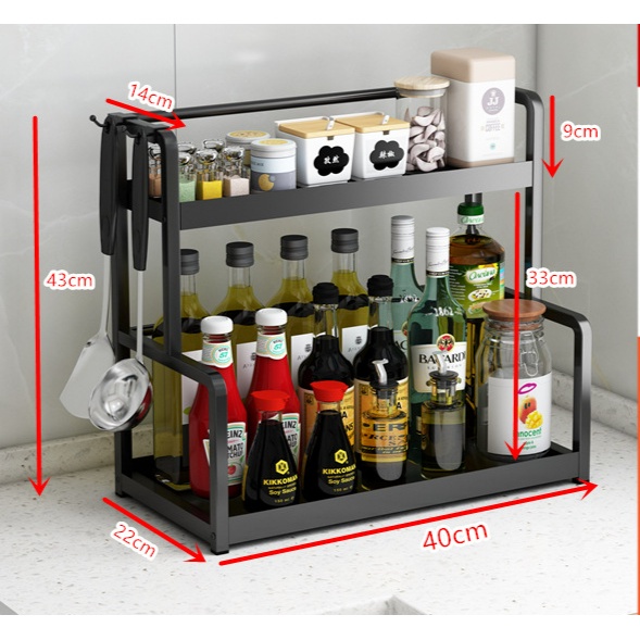 Dapur Penyimpanan Rak Bumbu Produk Rak Rumah Tangga Tabel Rak Bumbu Rak Desktop Multi-Fungsi Rak Penyimpanan Dudukan Pisau