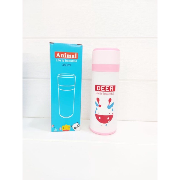 BOTOL KACA 380ML ANIMAL PUTIH / ANIMAL KACA / BOTOL KACA