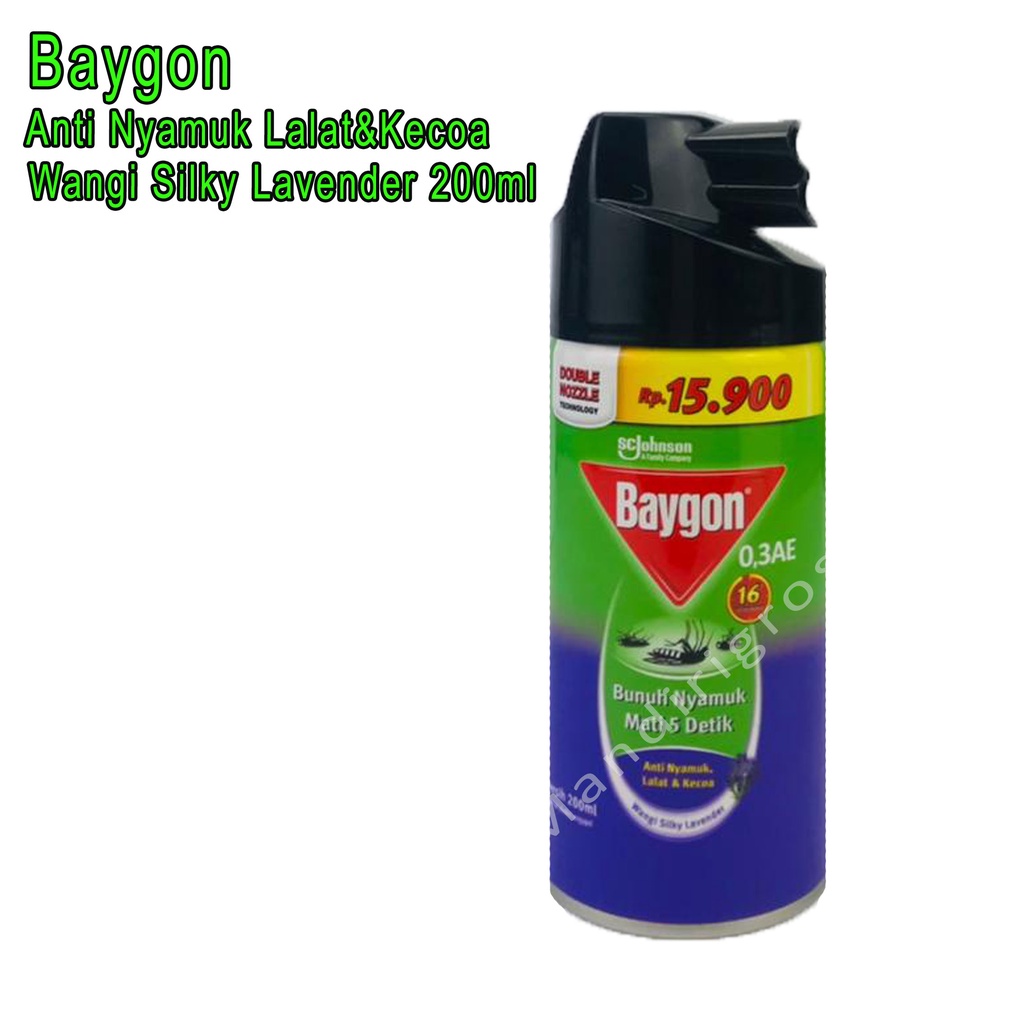 Anti Nyamuk Lalat&amp;Kecoa *Baygon * Wangi Silky Lavender *200ml