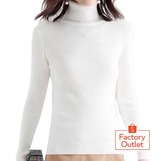 pretty turtleneck sweater / sweater rajut adem / sweater tebal