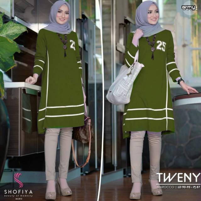 Tweny tunik original by shofiya hijab