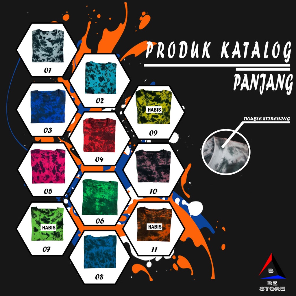 Kaos Tie Dye Lengan Panjang Pria Wanita Premium Free Kaos Kaki