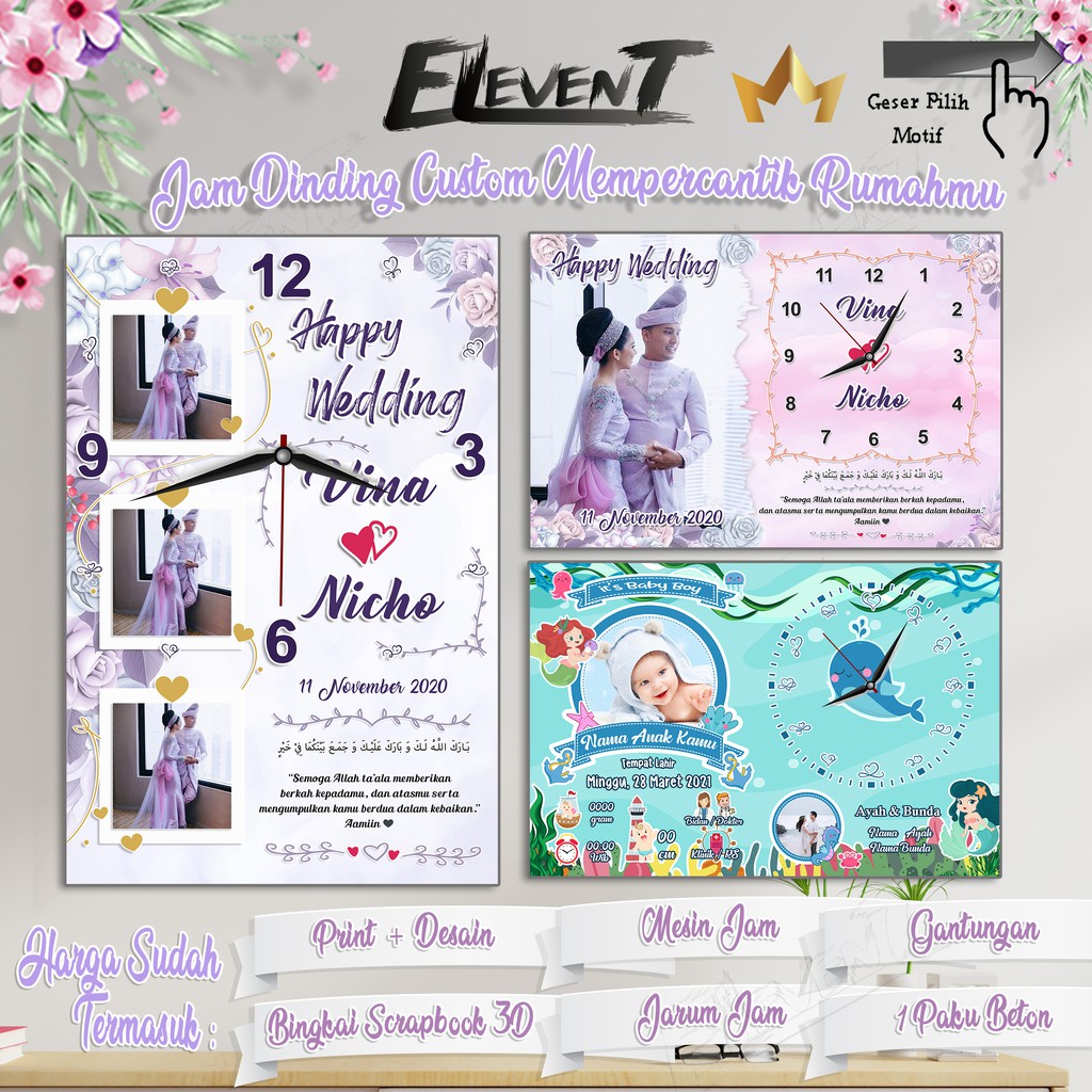 Hadiah Bingkai Scrapbook 3D Jam Foto Custom Kado Pernikahan Unik Biodata Birthday Graduation Biodata Bayi Kado Ultah Hadiah Unik Wisuda Graduation Sahabat Pernikahan Custom Hadiah Untuk Sahabat Teman Keluaga Wedding Ulang Tahun Pacar Murah