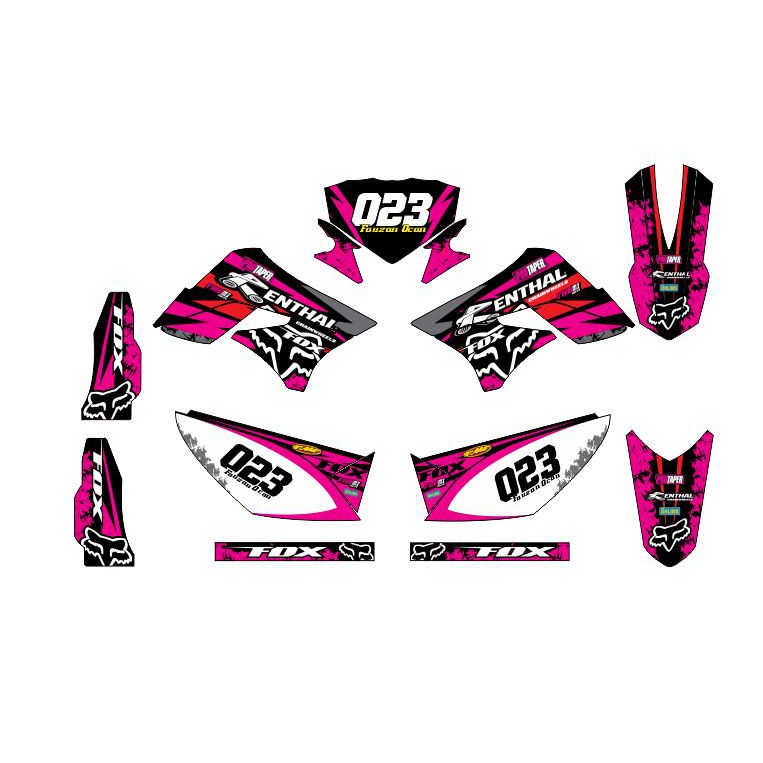 decal dekal motor klx dtracker s L 150 PINK FOX STIKER STICKER STRIPING