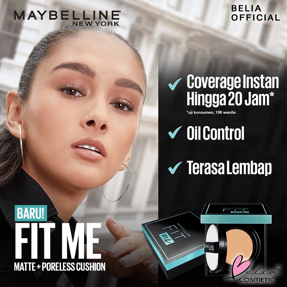 ❤ BELIA ❤ Maybelline Fit Me Matte &amp; Poreless Cushion | Cushion Foundation | Coverage | Make Up | BPOM