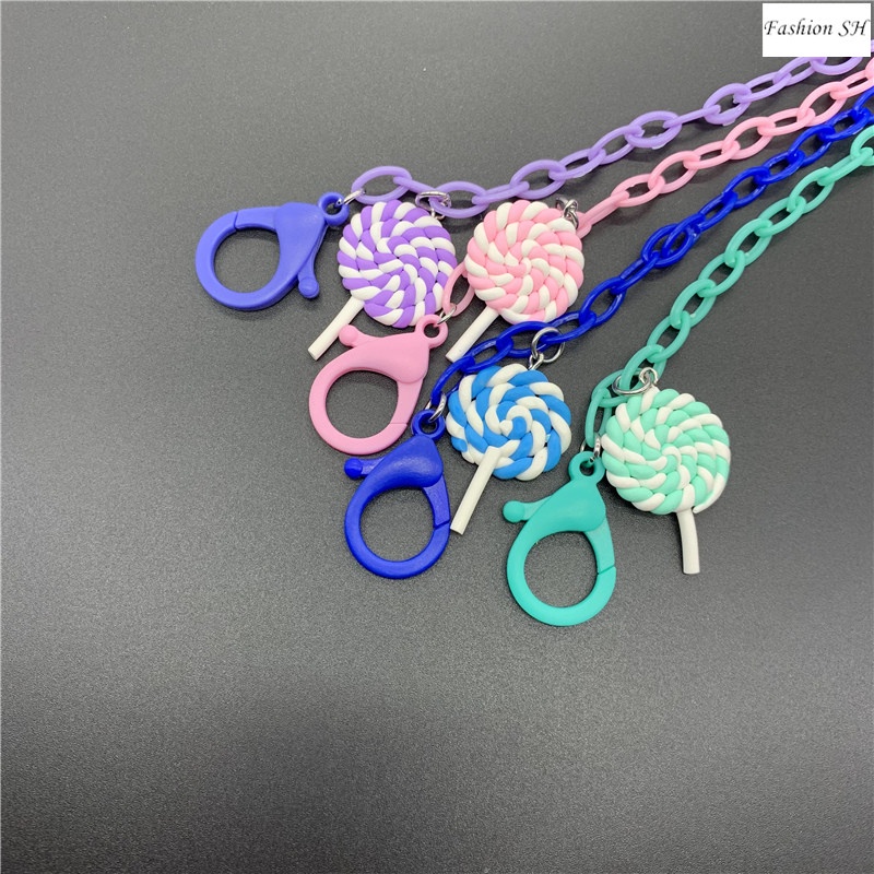 New Lollipop Pendant Acrylic Mask Chain Children Adult Mask Anti-lost Chain M60050