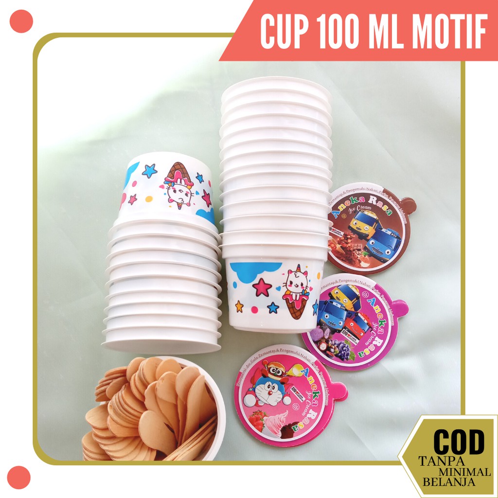 CUP BUAT ICE CREAM / PRODUKSI CUP ICE CREAM / CUP ES KRIM 5 ML / GROSIR CUP PLASTIK MURAH