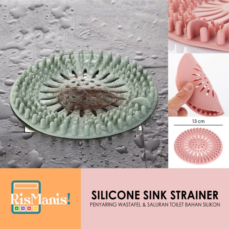 SILICONE SINK STRAINER - Saringan Rambut Kamar Mandi Toilet Penyaring Saluran Air Wastafel Dapur