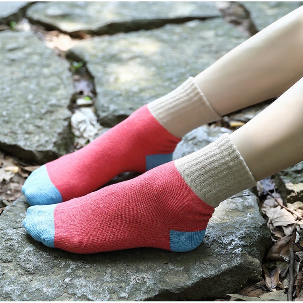 Ennwen KK52 Kaos Kaki Korea Wanita Autumm Women Colorfull Sock Tebal-2