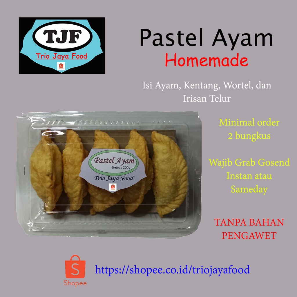 

Kue Pastel Goreng isi Ayam Homemade - Trio Jaya Food