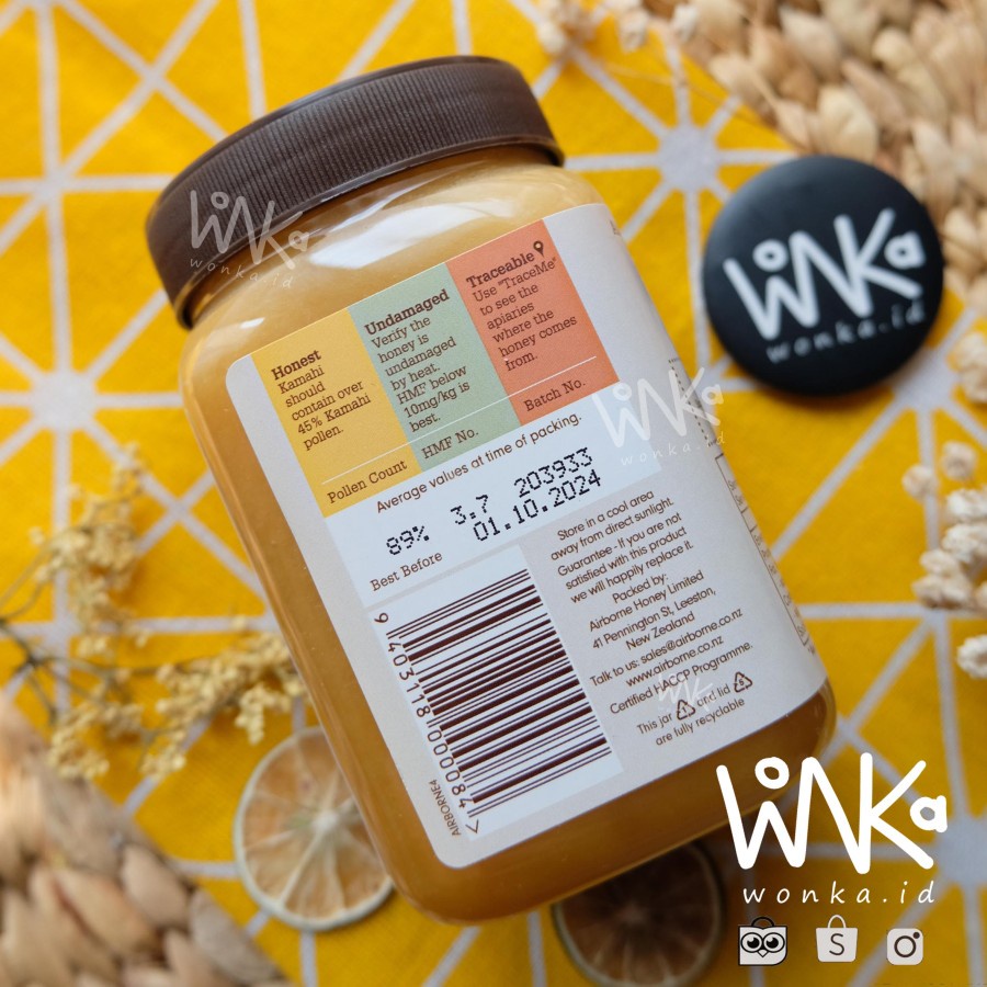 Airborne - Madu Kamahi 500gr - Kamahi Honey - New Zealand Natural Honey