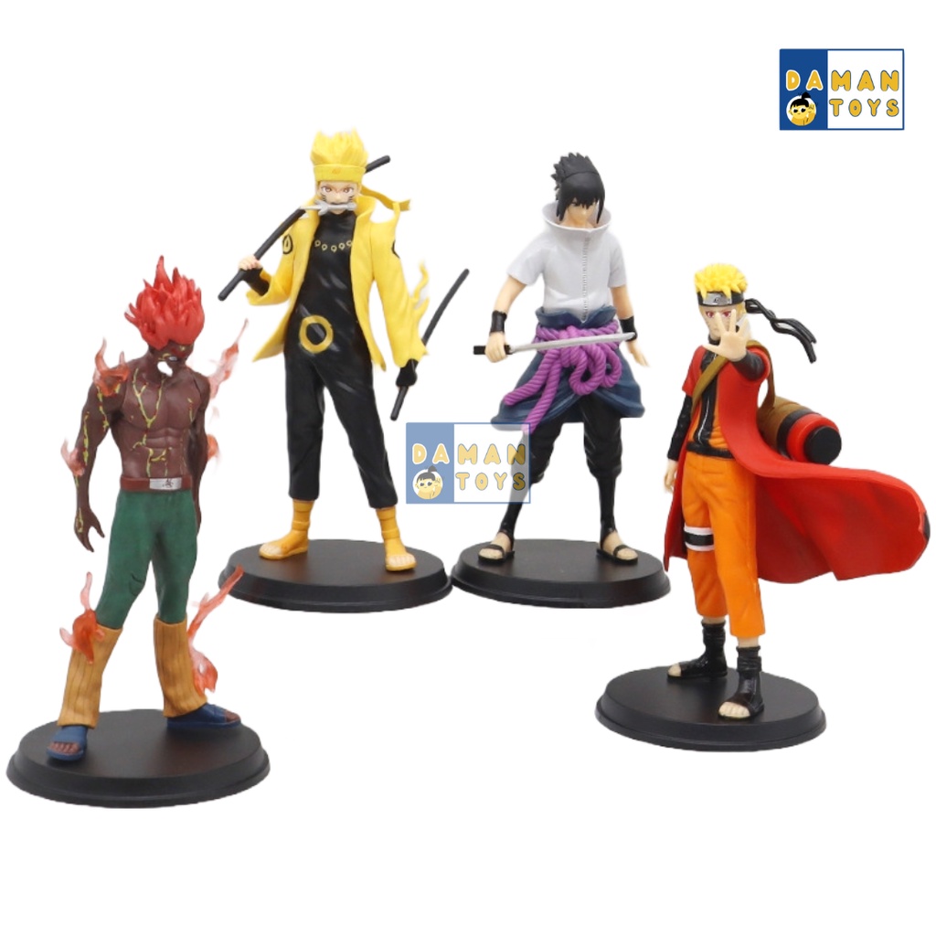 Action Figure Anime Hachimon Tonkou Might Guy Uzumaki Naruto Sage Sasuke Pajangan Koleksi