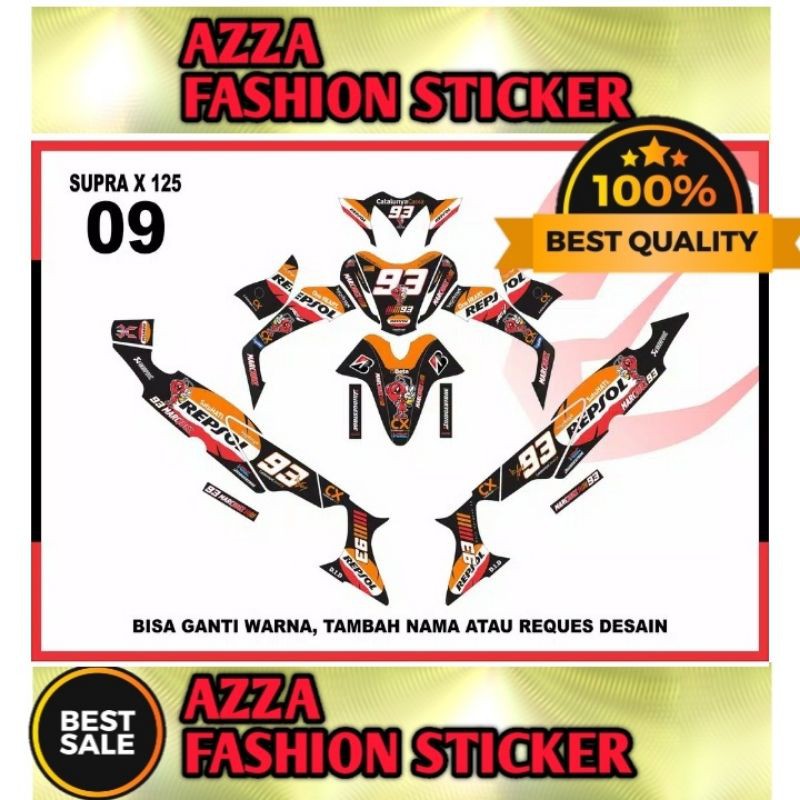 Sticker decal Supra X 125 Full Body Supra X 125 decal Sticker Supra X 125 Sticker Supra X 125 09