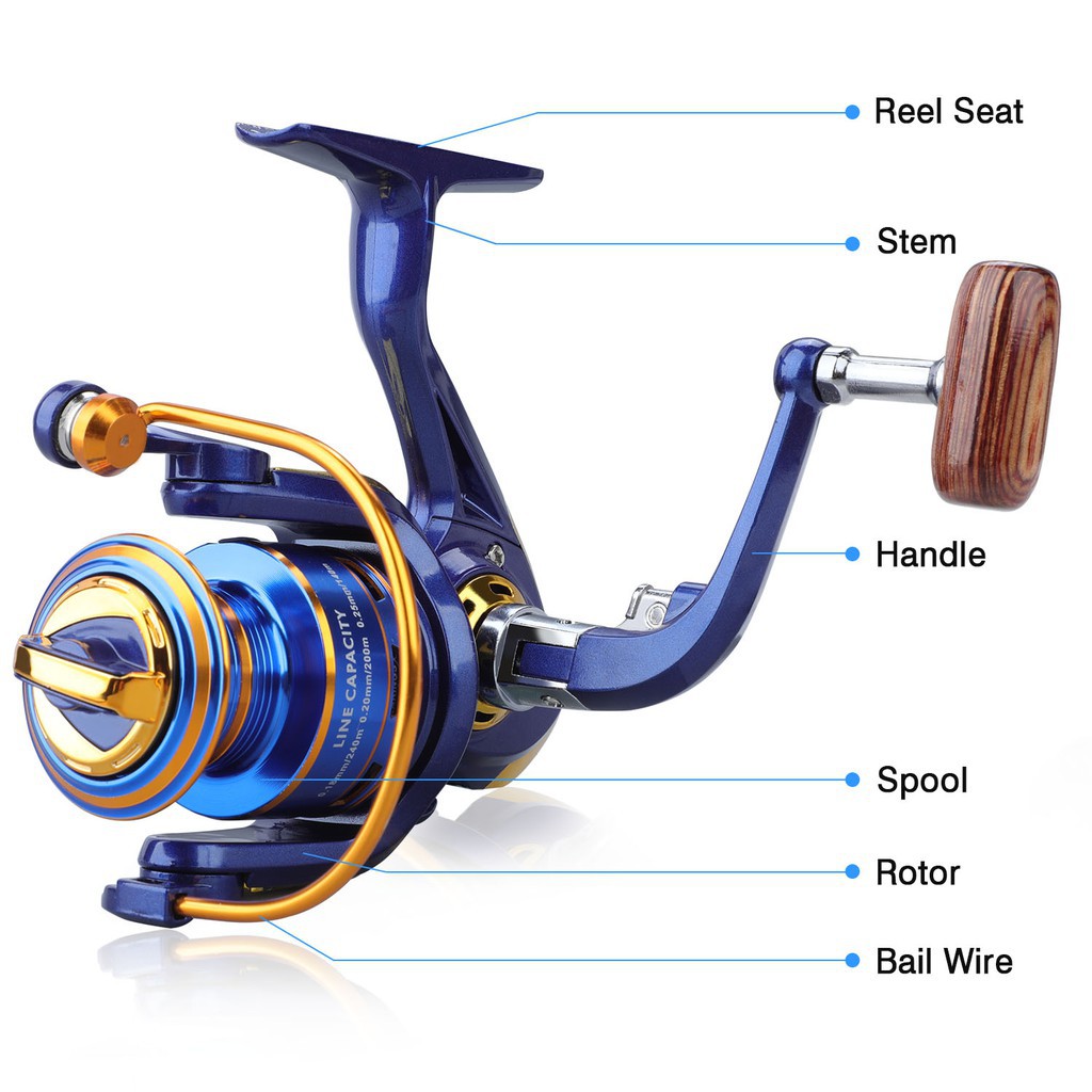 Joran Pancing Set Reel Pancing 1000-7000 12BB Rasio Gear 5.2: 1 Metal Fishing reel Gulungan pancing aluminium Reel Pancing Spinning Fishing Reel 1000-7000 Harga Terendah Untuk Metal Spool Joran Pancing Alat Pancingan