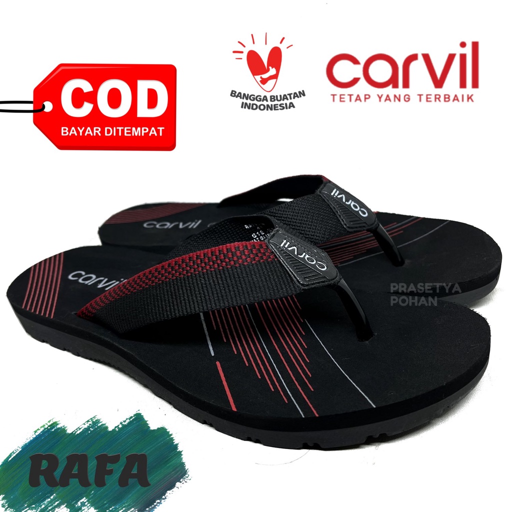 Sandal Pria Carvil Original Anti Air - Sendal Carvil Jerome