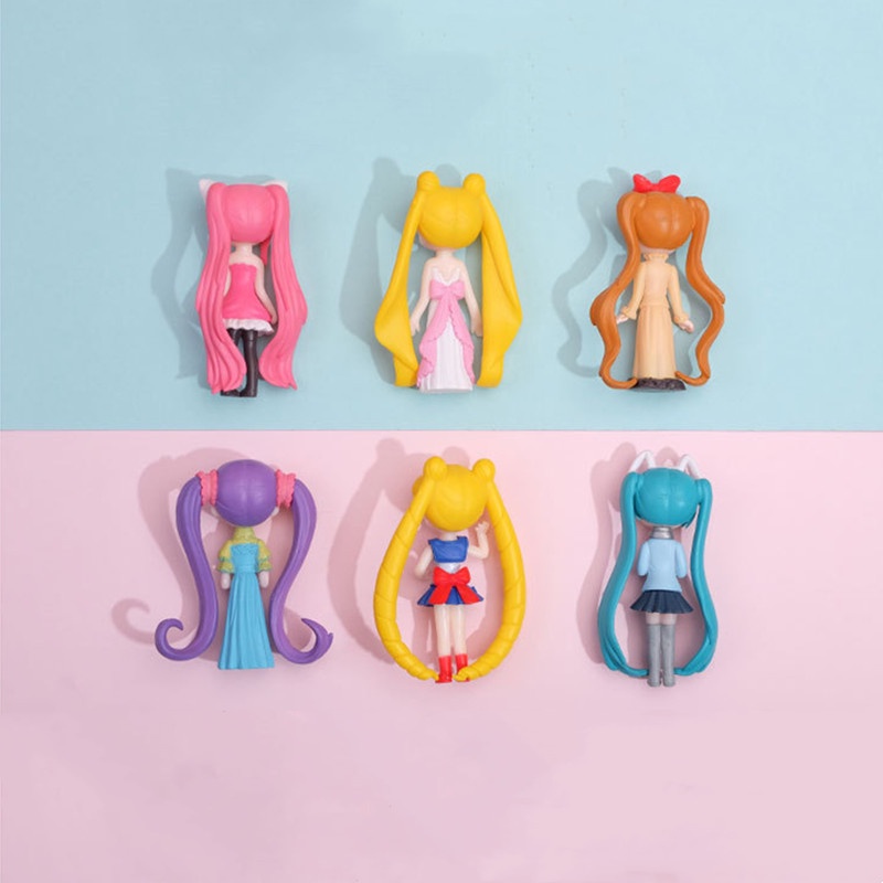 1pc Gantungan Kunci Boneka Action Figure Anime Sailor Moon Chibiusa Hino Rei Jupiter Bahan Resin Untuk Aksesoris Perempuan