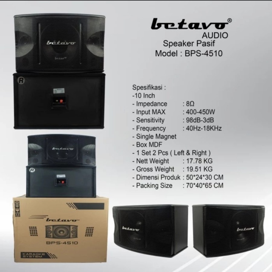 Paket karaoke betavo 10 inch sound system fullset merk betavo - A