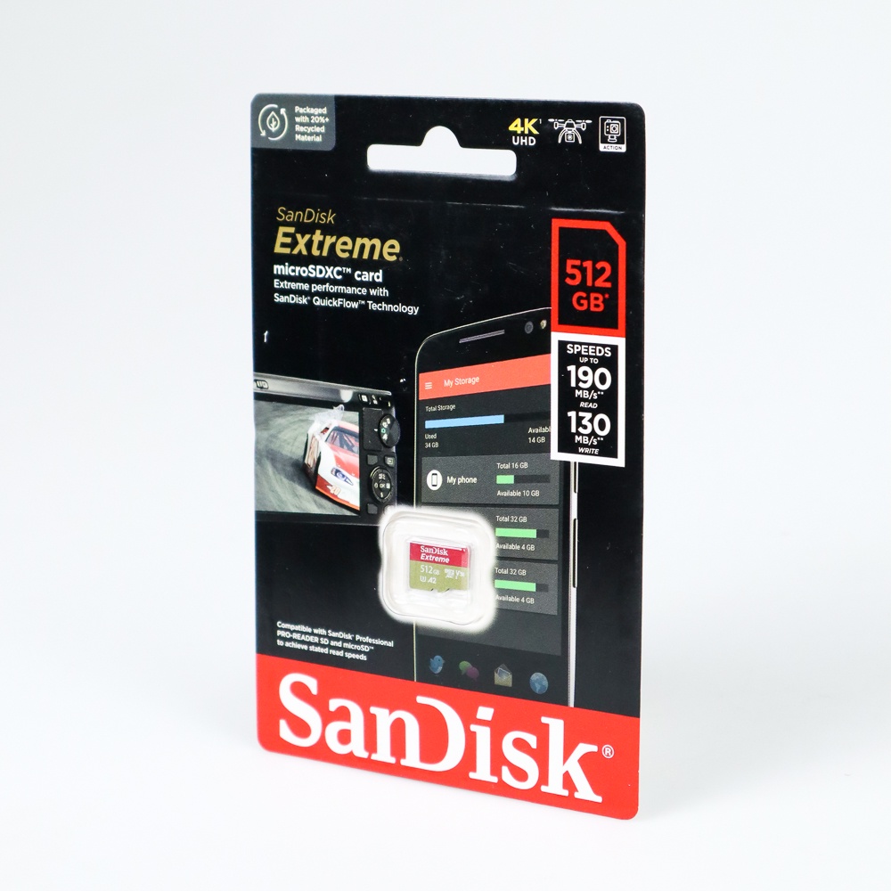Sandisk MicroSDXC Extreme V30 A2 U3 4K 512GB - SDSQXAV-512G