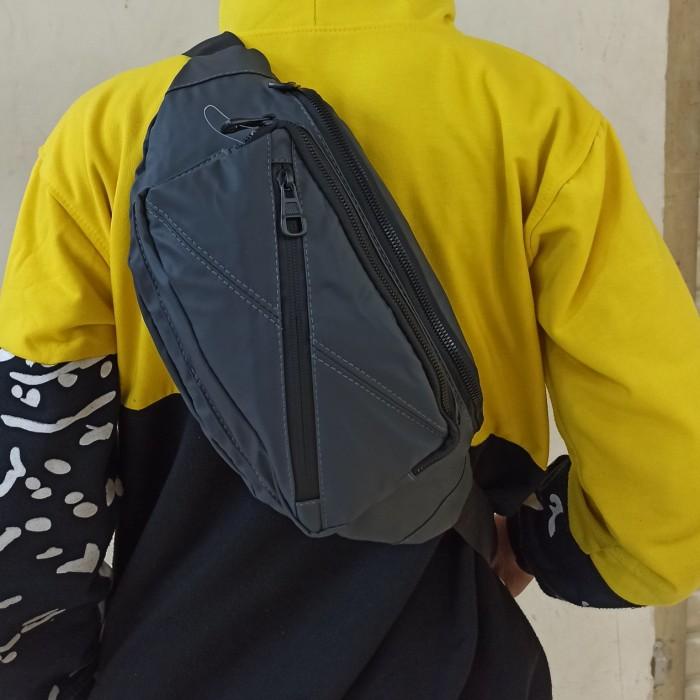 Tas Selempang Waistbag Pinggang Jumbo Besar Waist Bag Pria Polos