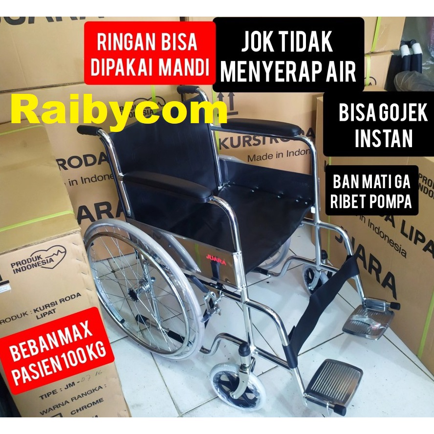 Kursi Roda Lipat Standar Rumah Sakit Juara Ringan dan Kuat Anti Karat